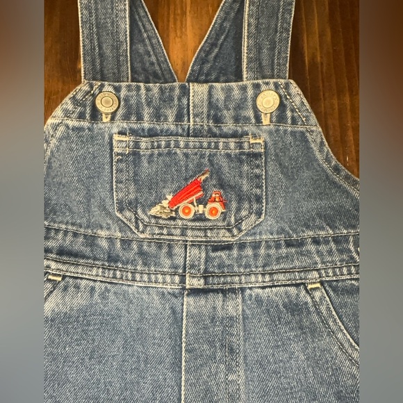 Carter's Blue Overalls with Red Truck Embroidery - Picture 2 of 5